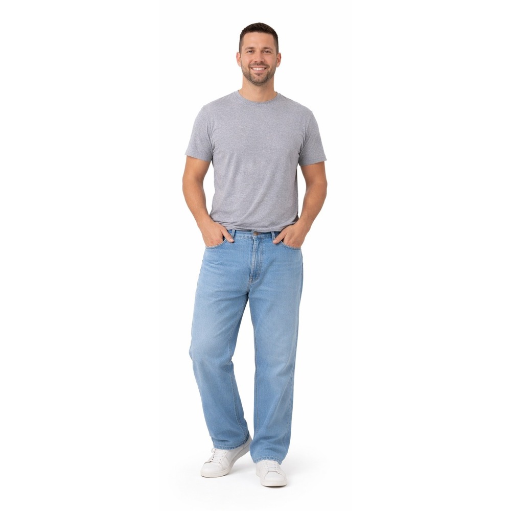 HARBOR BAY Relaxed‎ Fit Jeans – Men's Light Wash Denim | W42 L34